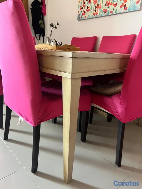 decoración y accesorios - Comedor de 6 personas grande. 6 sillas  2
