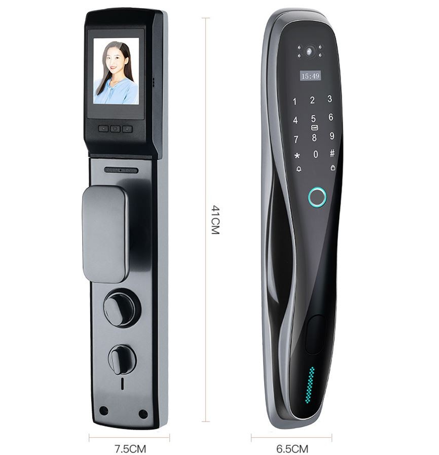 otros electronicos - Cerradura inteligente wifi para puertas con camara y timbre  1