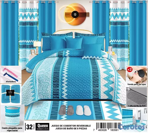 muebles y colchones - JUEGO DE COBERTOR DE 32 PULGADAS  5
