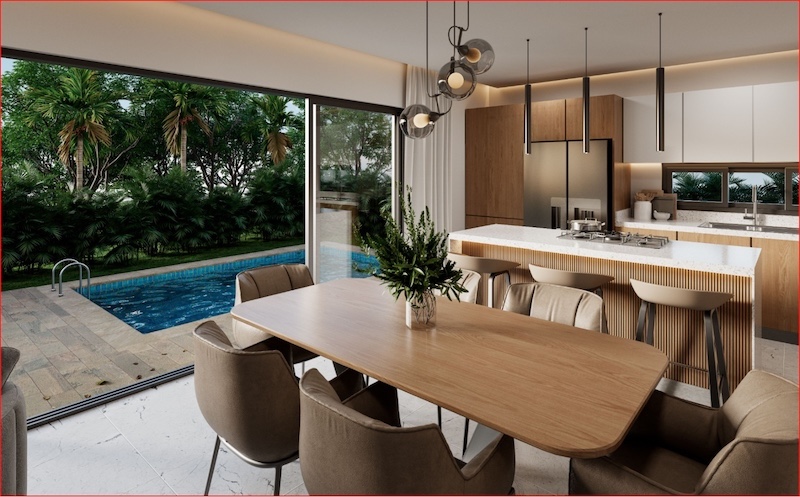 casas vacacionales y villas - Venta de Villa con piscina en brisas de Bavaro punta cana playa cerca 4