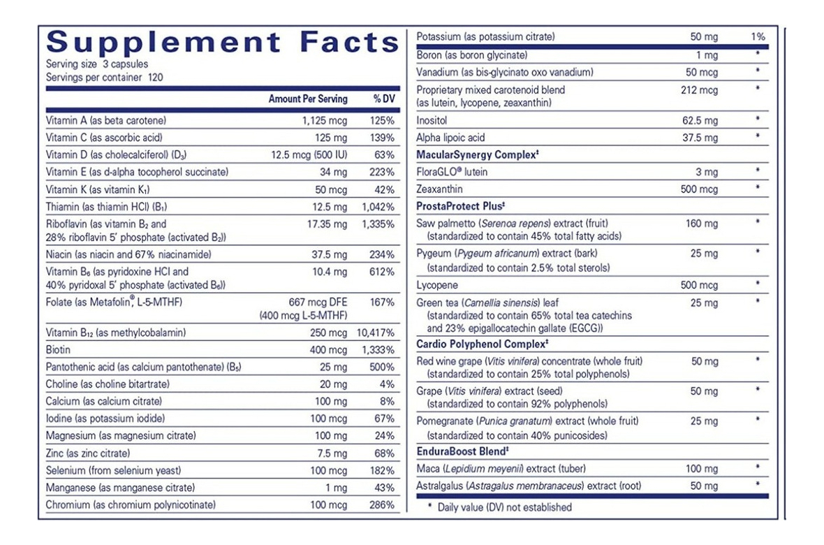 Salud y Equipamiento Médico - Multivitaminico Pure Encapsulat - - Unidad A $3014 2