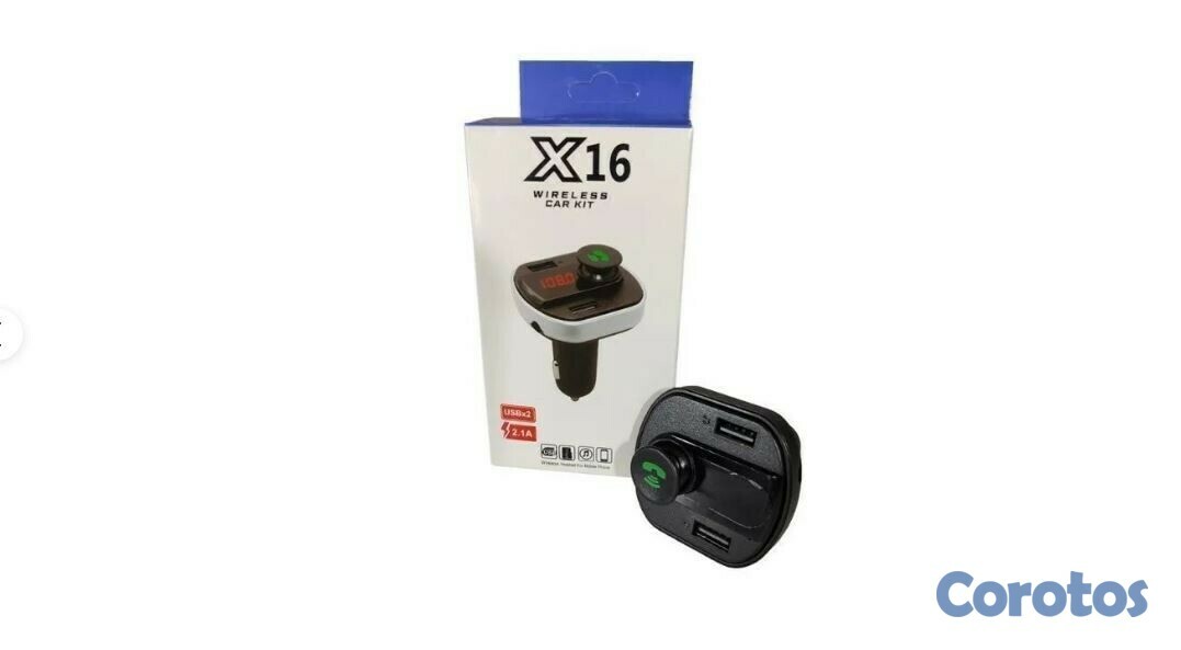 otros electronicos - Adaptador bluetooth vía FM - X16, reproduce música por la radio FM 1