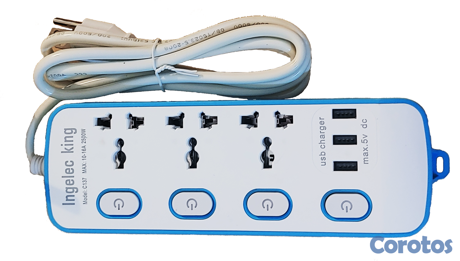 electrodomesticos - Extensor de enchufe / Regleta con puertos USB 1