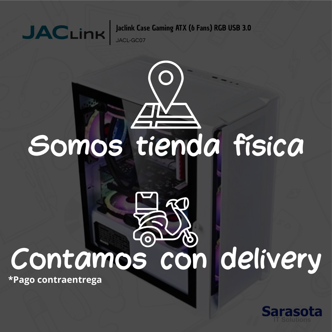 accesorios para electronica - Jaclink Case Gaming ATX (6 Fans) RGB USB 3.0 1