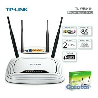 computadoras y laptops - TOTALMENTE NUEVO CON GARANTIA ROUTER WIRELESS TP-LINK TL-WR841N(US),  2.4GHZ/300