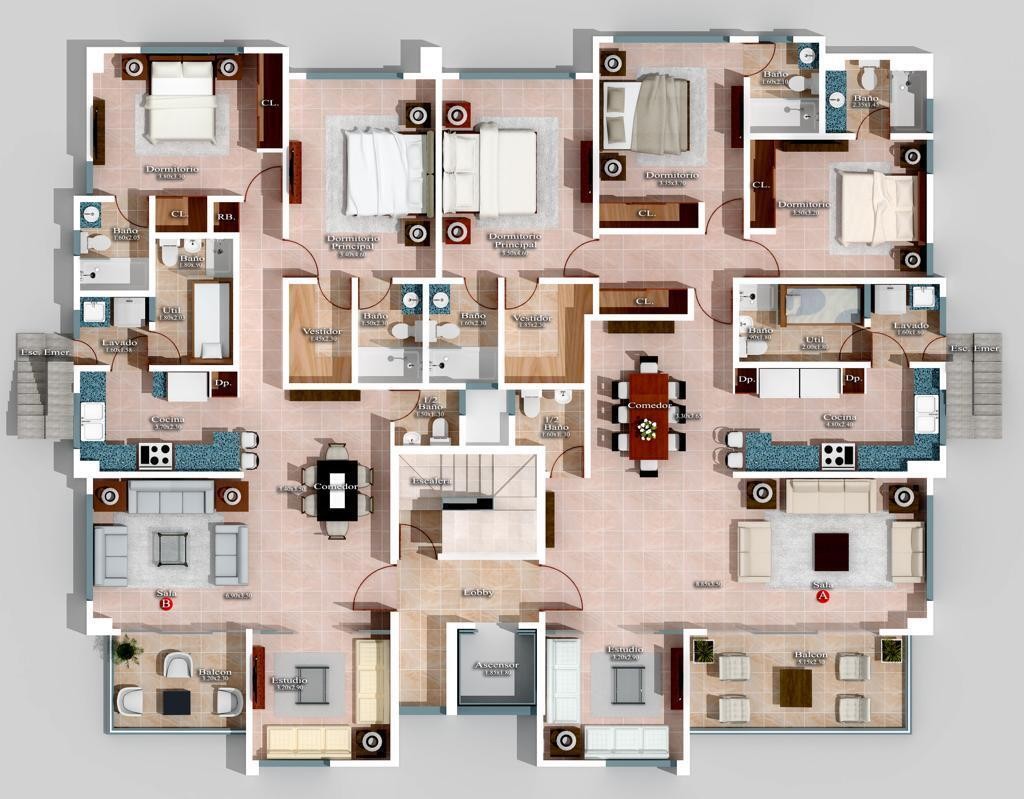 apartamentos - Moderno proyecto de 7 niveles Apartamentos de 2 y 3 habitaciones vista al mar 3