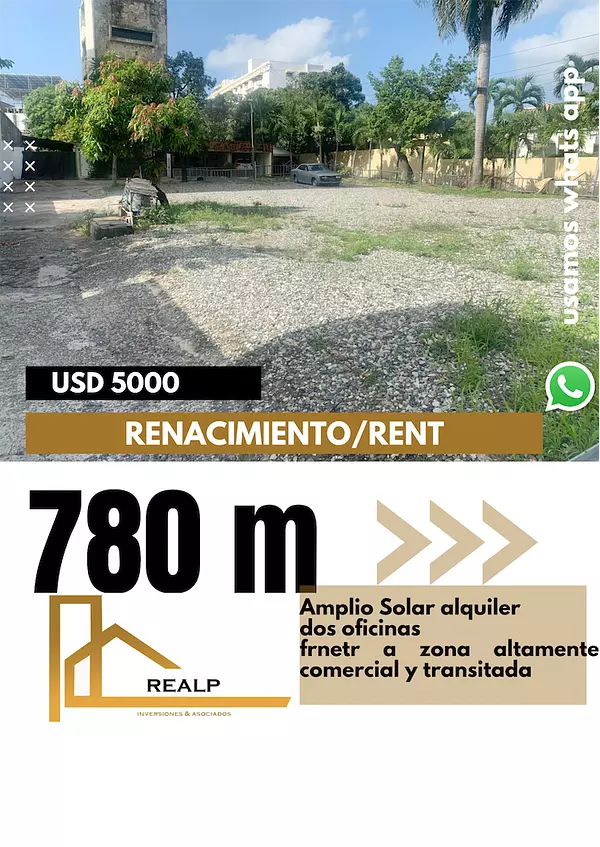 solares y terrenos - Solar en alquiler distrito nacional 1