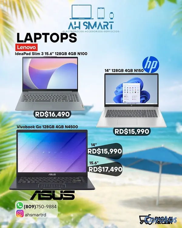 computadoras y laptops - Lenovo, Asus, HP 14" 15.6" Selladas Nuevas