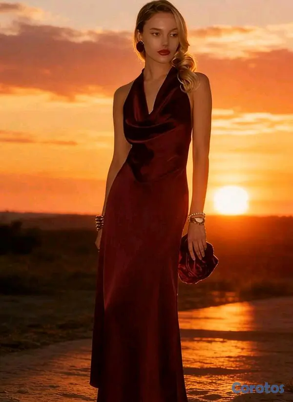 ropa para mujer - Vestido rojo elegante  2