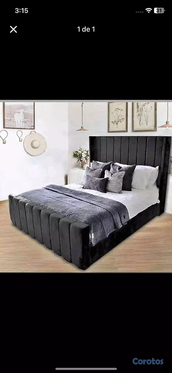 muebles y colchones - un especial de cama tapizada en un súper precio 🧸😍⏰ 4