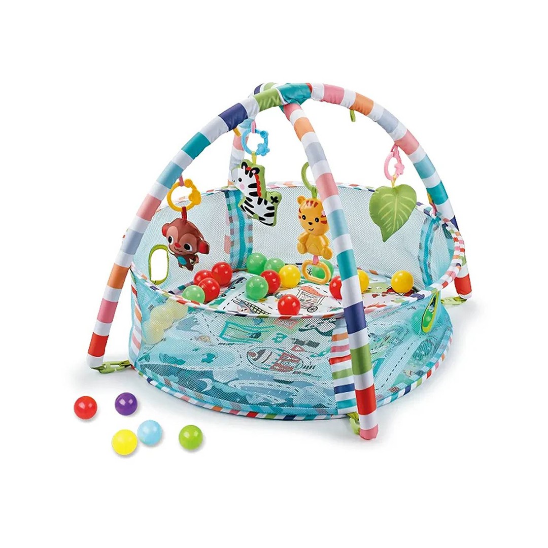 coches y sillas - Gimnasio de bebe 3 en 1 musical con 18 pelotas. Azul y rosado 3