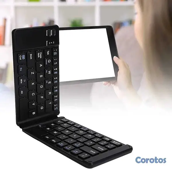 computadoras y laptops - Teclado inalámbrico recargable plegable Bluetooth  3