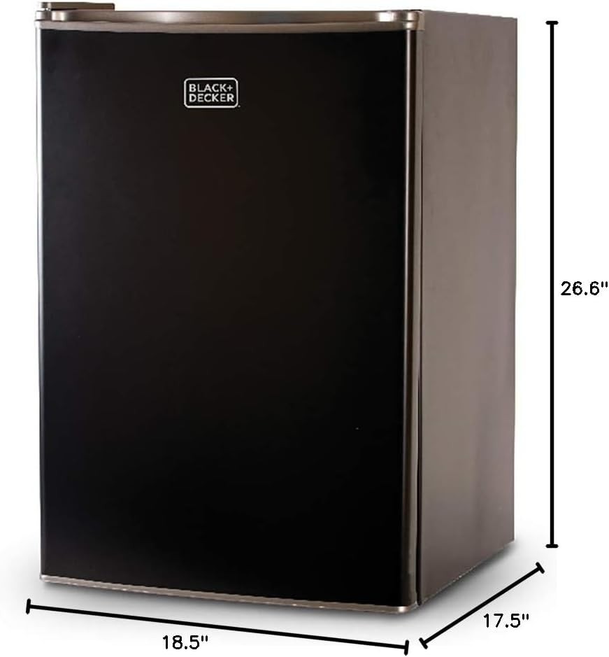 electrodomesticos - BLACK+DECKER BCRK25B Refrigerador compacto con una puerta, minirefrigerador 7