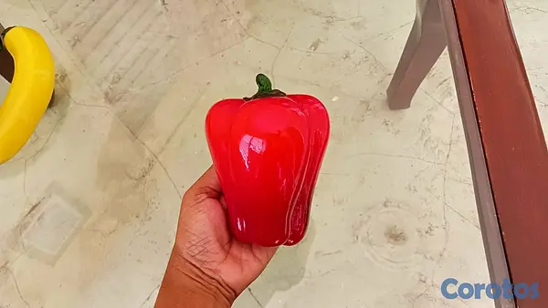 cocina - Frutero con 6 frutas de vidrio  6