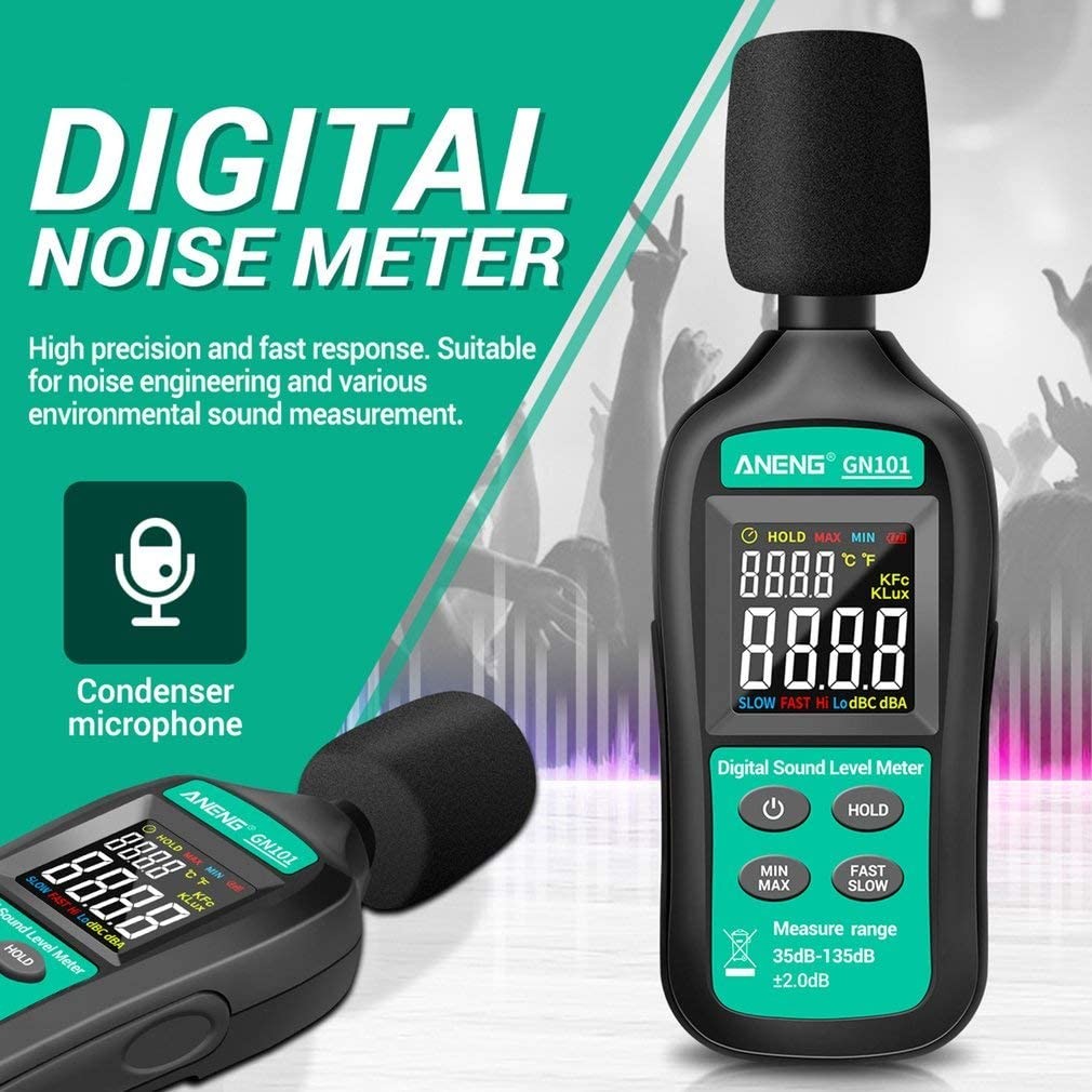 accesorios para electronica - Medidor de nivel de sonido ruido digital Decibel 2