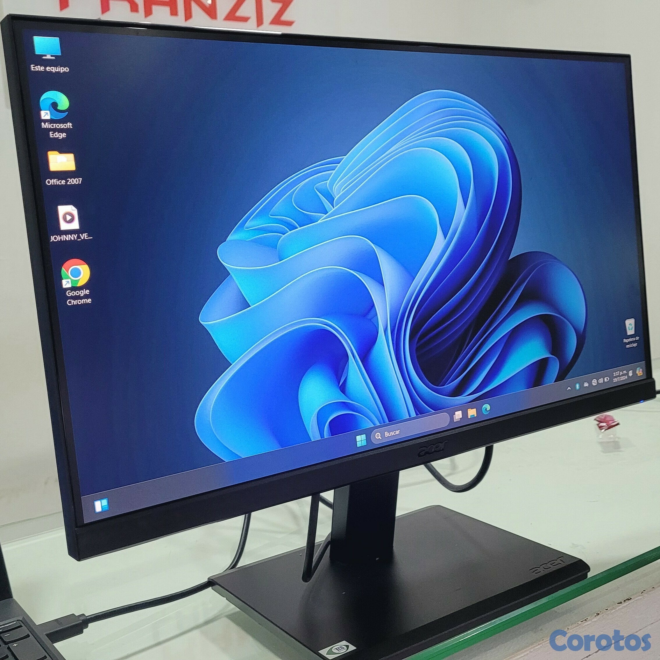 computadoras y laptops - Monitor acer 23 Pulg ips sin bordes 1080p hdmi new 1