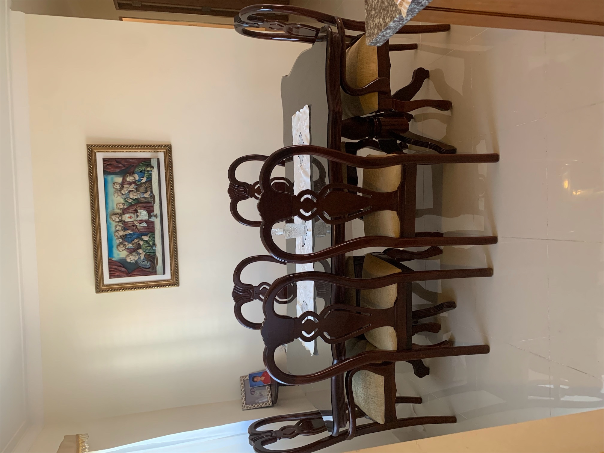 muebles y colchones - Comedor de 6 sillas de Caoba