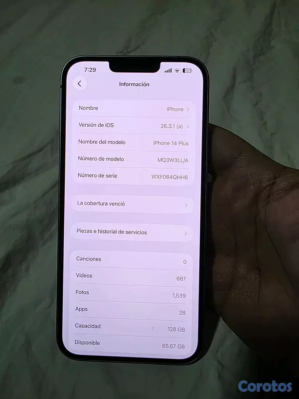 celulares y tabletas - iphone 14 plus 128gb e-sim factory 5