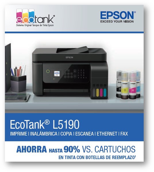impresoras y scanners - MULTIFUNCION  EPSON ECOTANK L5190 CON POTE DE TINTA DE FABRICA  Wi-Fi- DED 