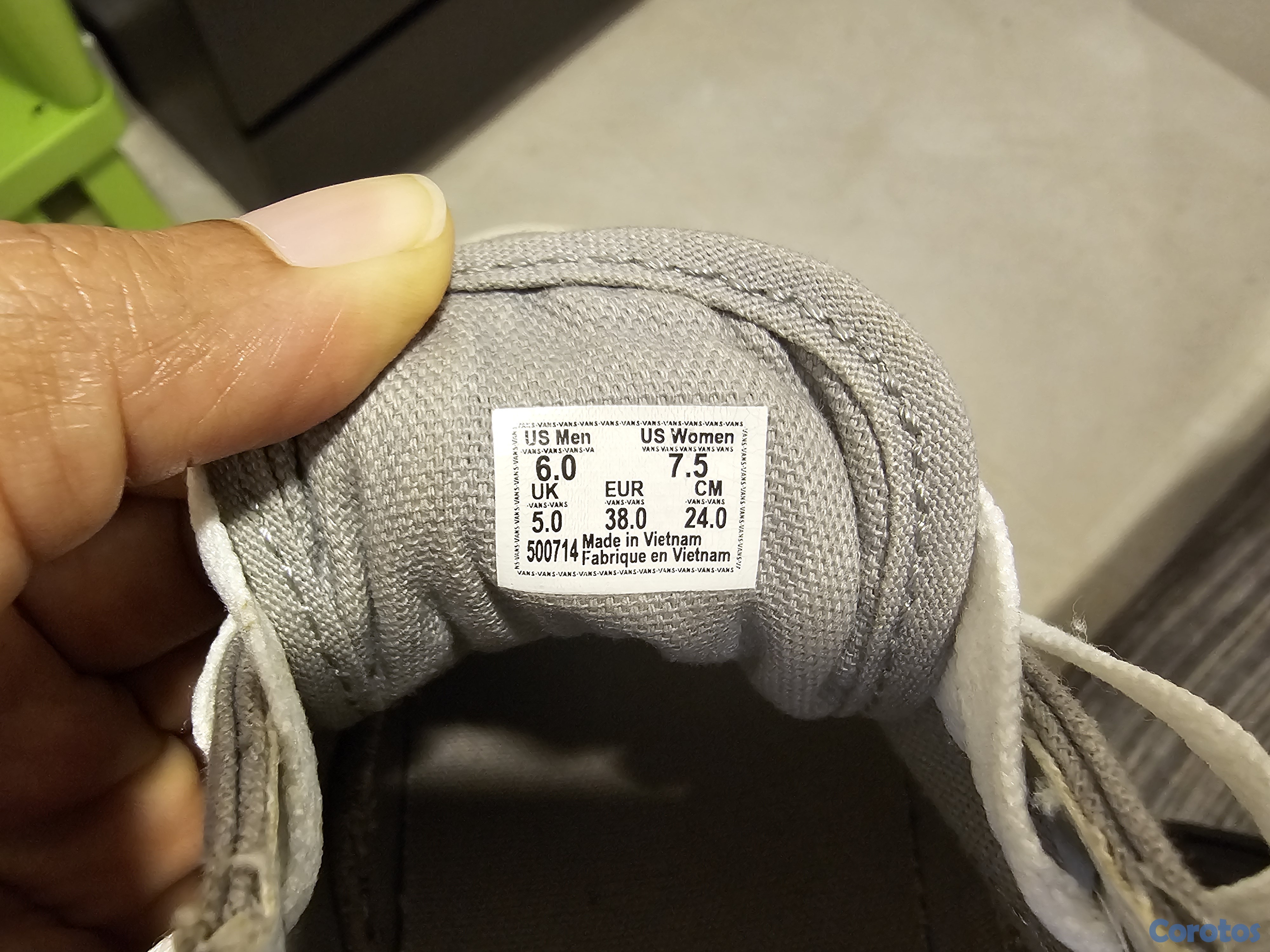 zapatos unisex - Tenis vans gris size 7.5 mujer, 6 hombre 2