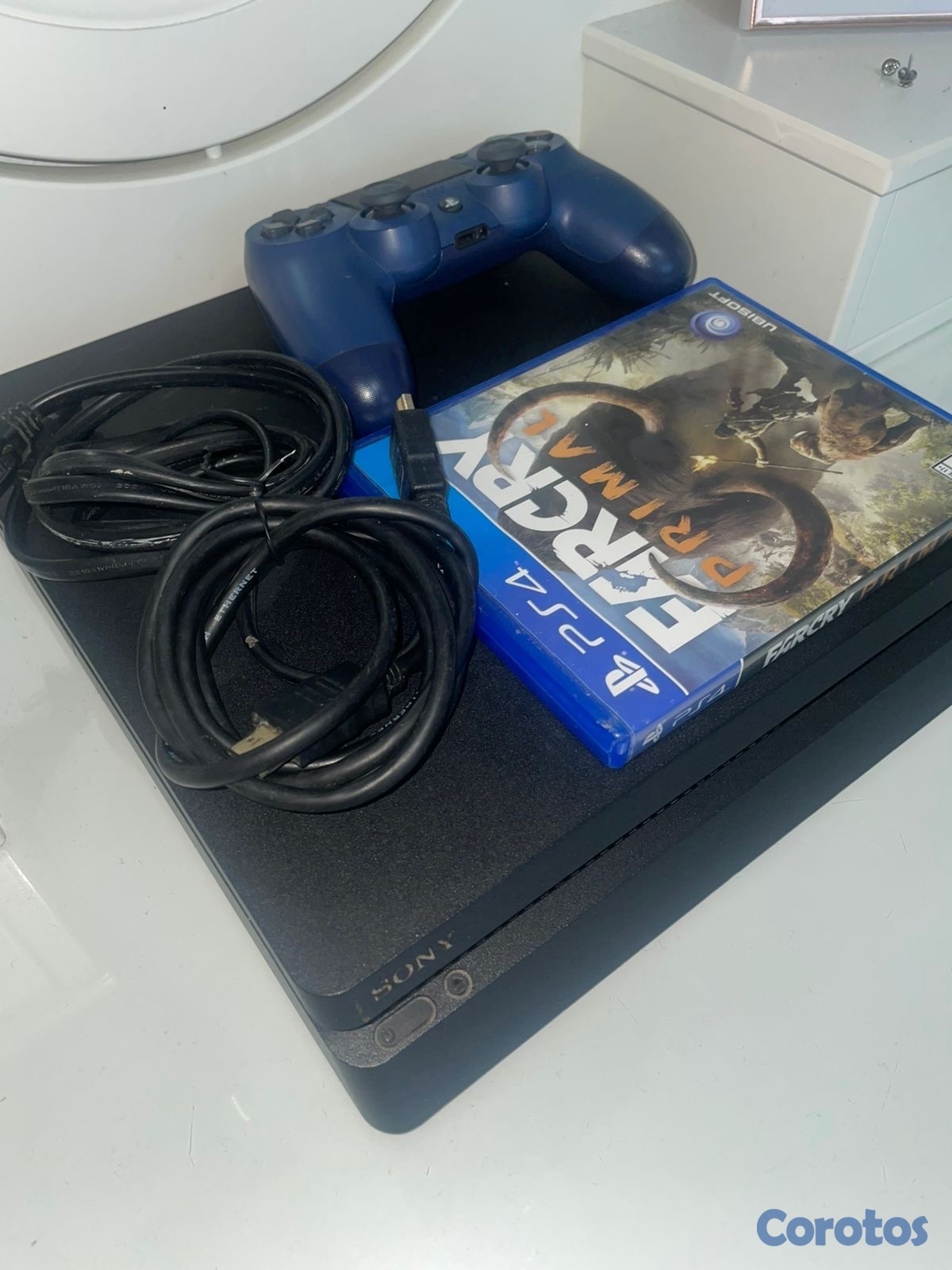 consolas y videojuegos - PlayStation 4 Slim 1TB + Control + Juego incluido (combo completo). 1