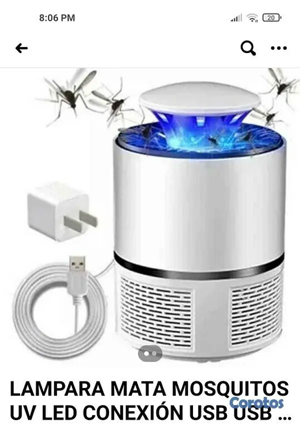 electrodomesticos - Lámpara USB Anti-mosquito nueva. 2