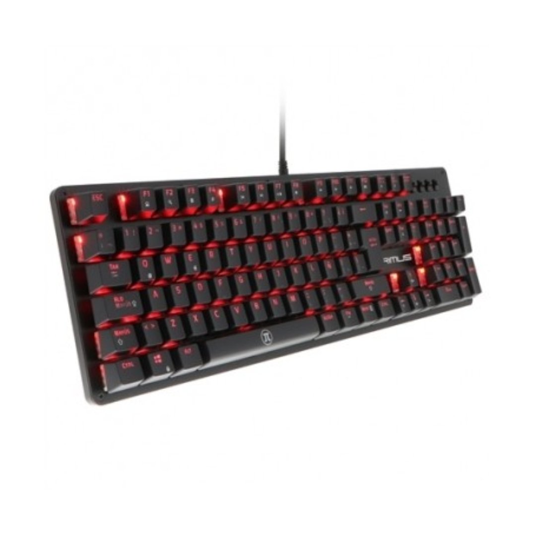 computadoras y laptops - TECLADO PRIMUS GAMING, USB, CON ILUMINACION ROJA (PKS-101S)  PRA VERDADEROS JUGA 1