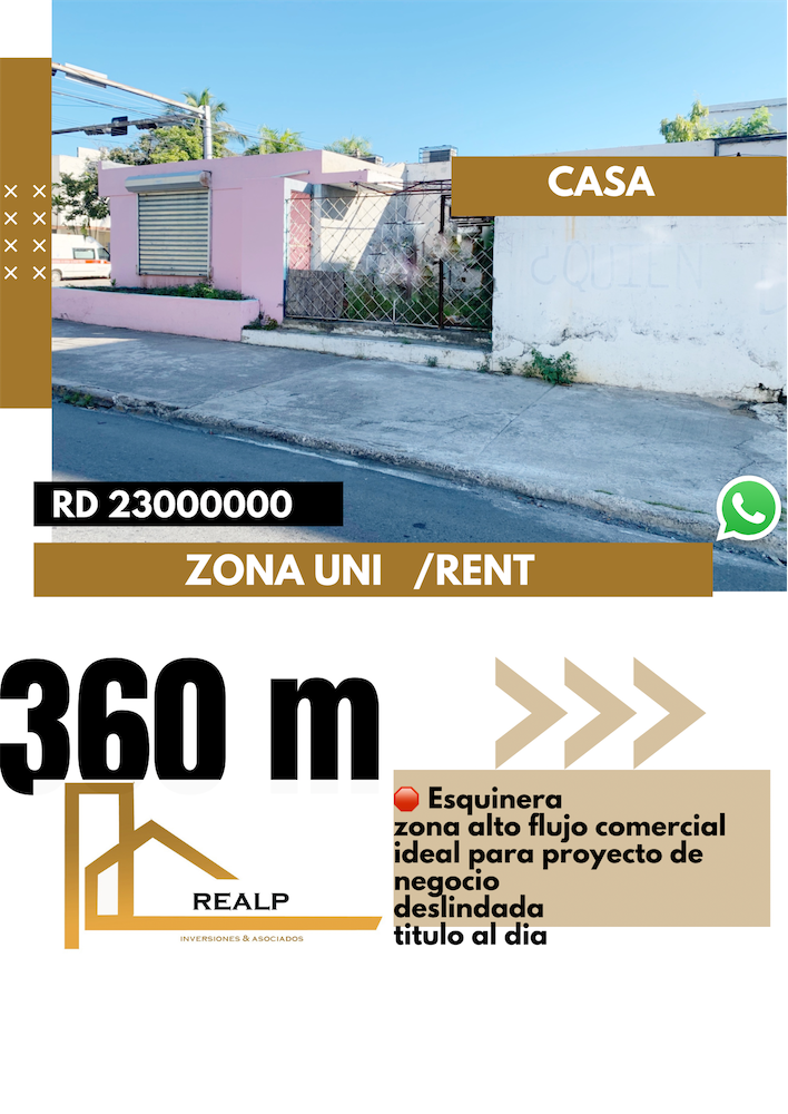 casas - Esquinera en zona altamente comercial