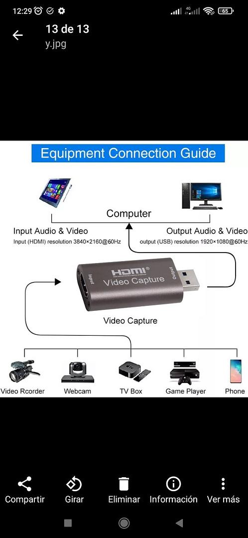 accesorios para electronica - Capturadora de vídeo HDMI a USB 3.0. 5