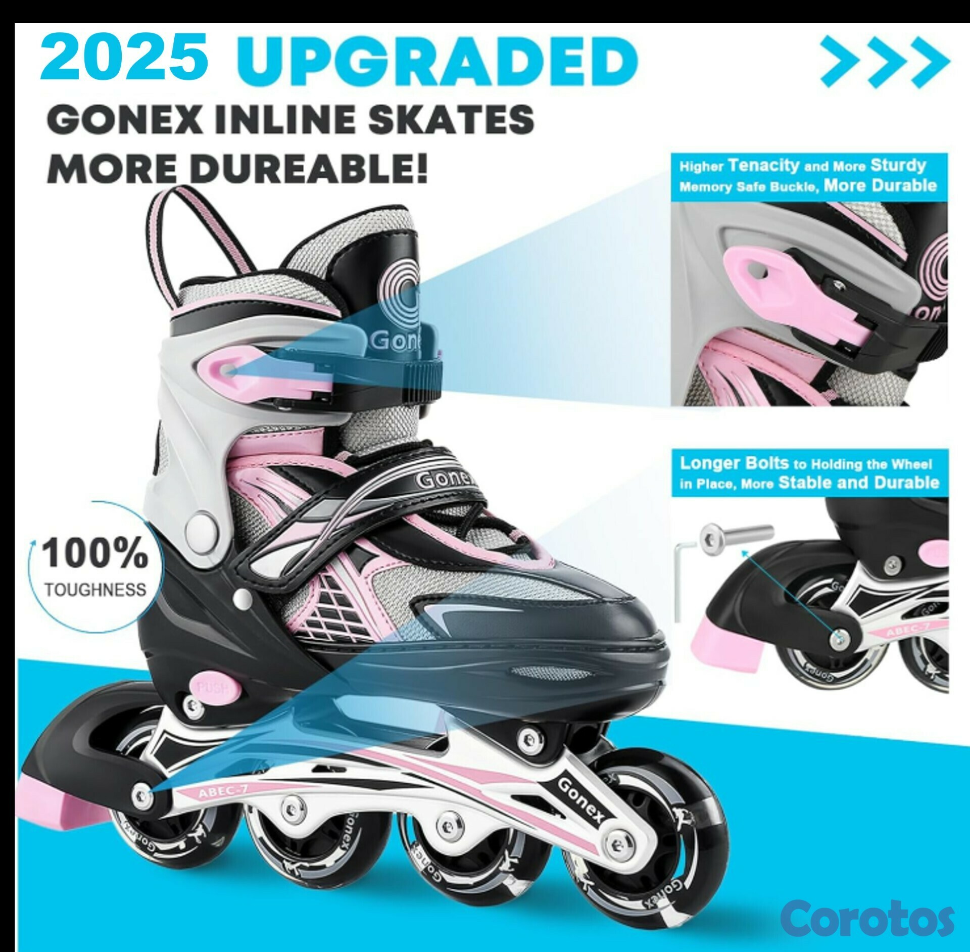 Artículos Deportivos - ¡Patines en linea Gonex con Luces LED 3