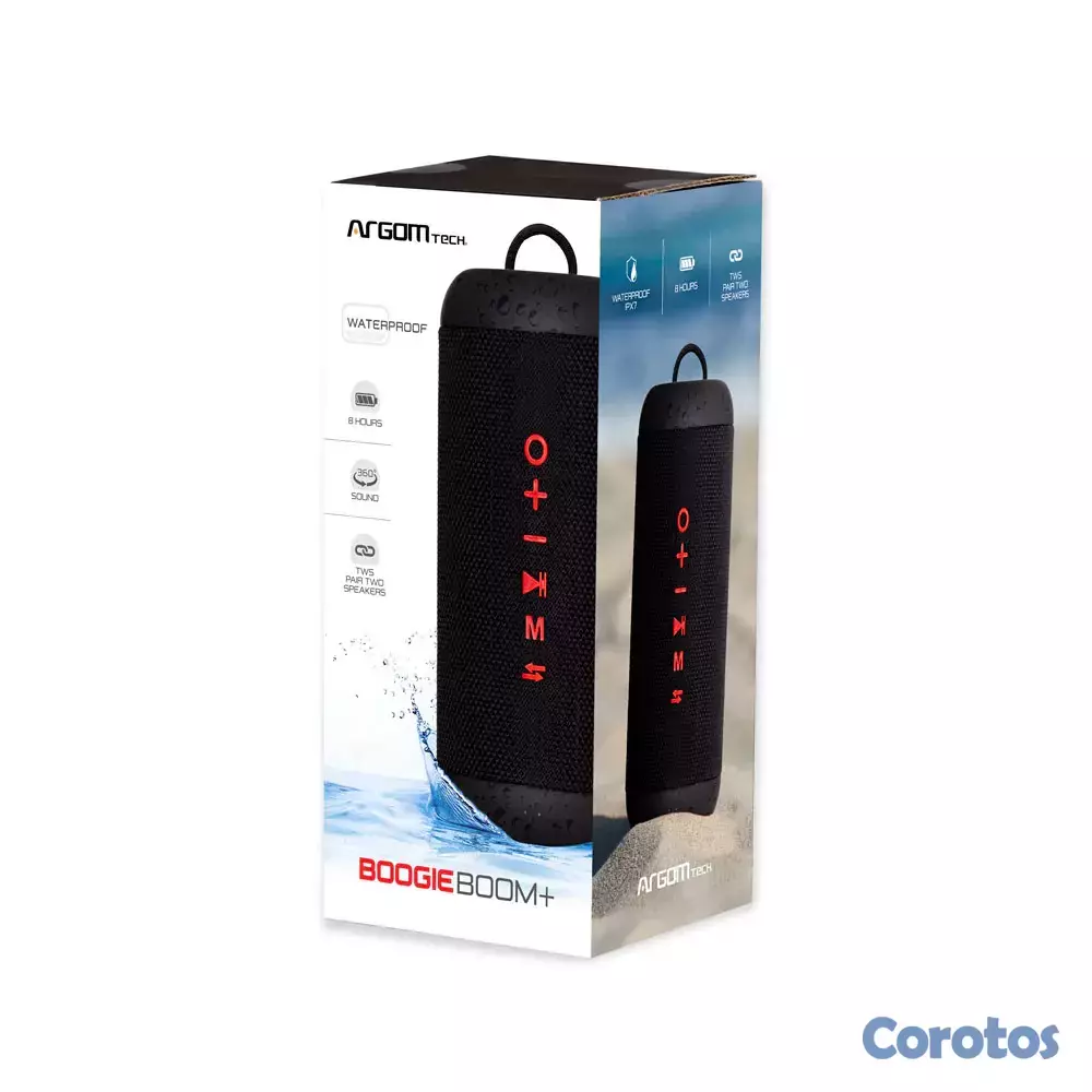 camaras y audio - BOCINA ARGOM BOOGIEBOOM+ BLUETOOTH , TWS, WATERPRO 3
