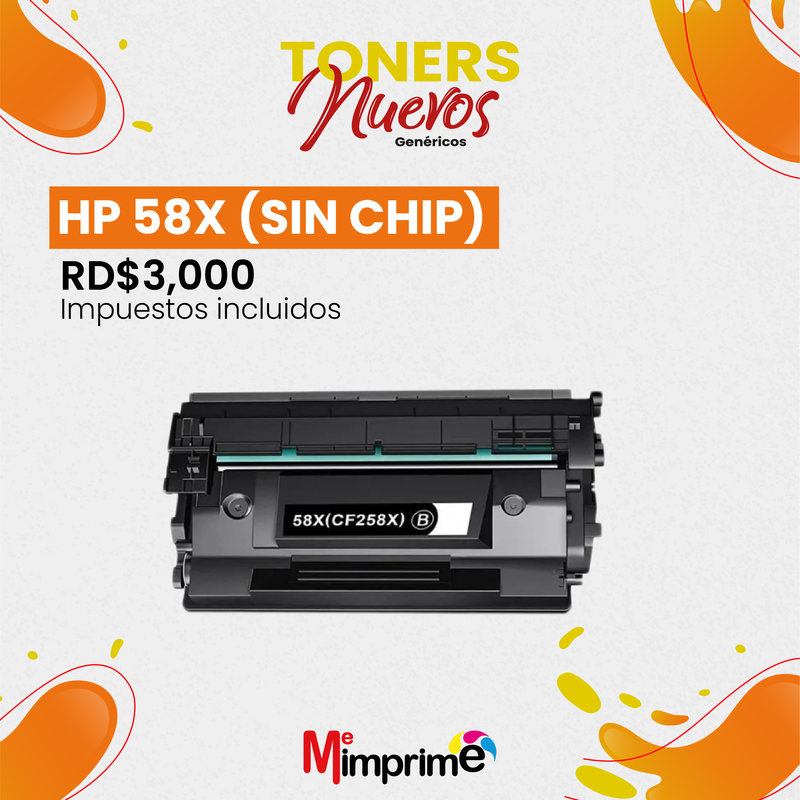 impresoras y scanners - Toner Generico HP 58X (sin Chip)