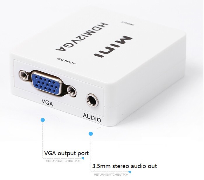 otros electronicos - Convertidor de HDMI a VGA 1