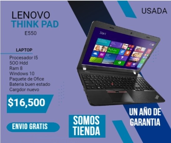 computadoras y laptops - LAPTOP LENOVO E550 