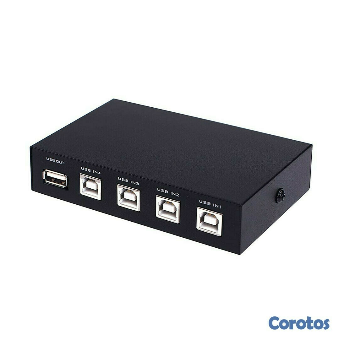 accesorios para electronica - Interruptor selector 4 puertos USB 2.0 - Switch USB 1