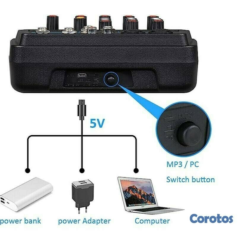 camaras y audio - MEZCLADORA DE AUDIO TEYUN A4 - 4 CANALES 2