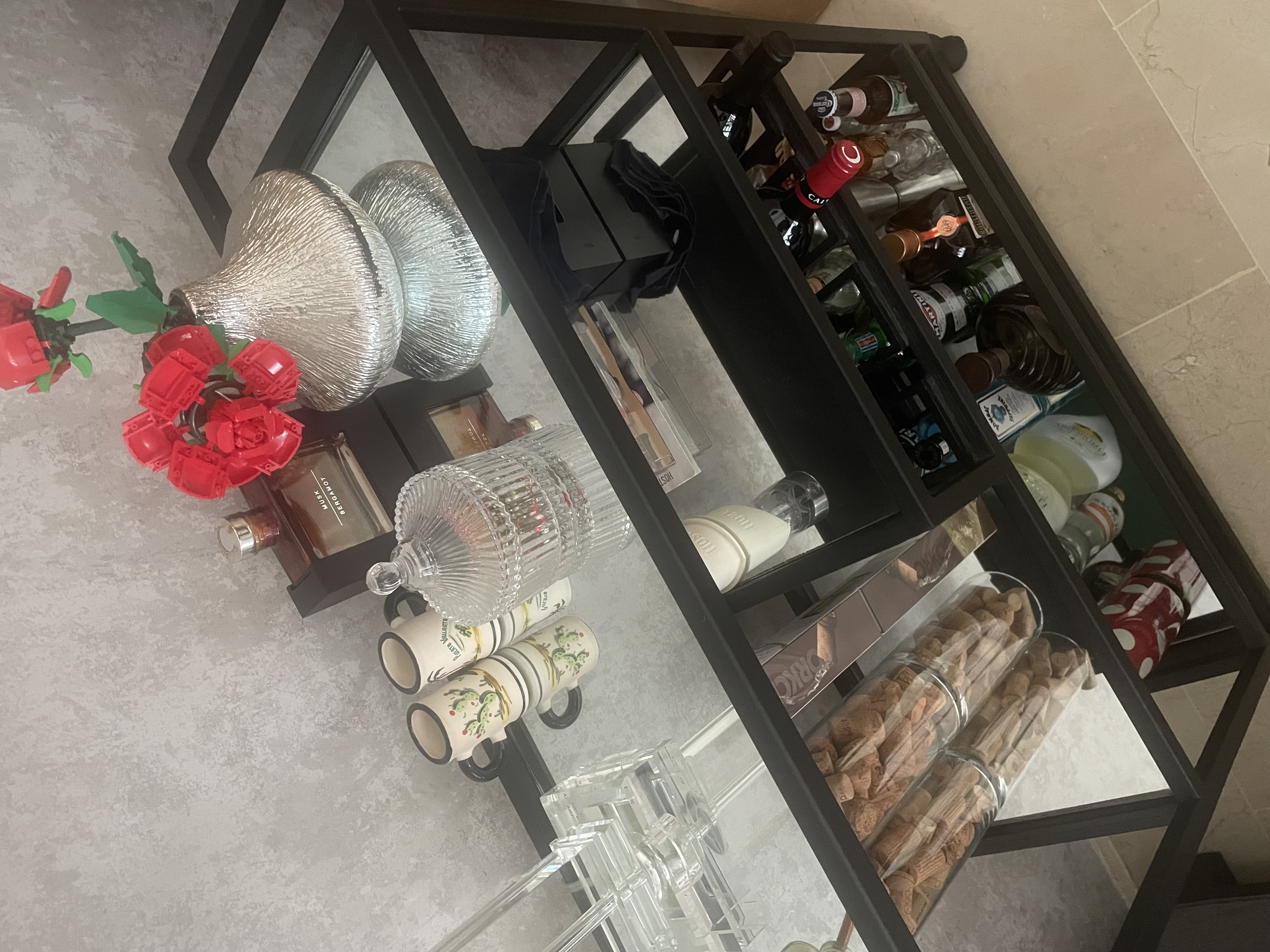 muebles y colchones - Bar en hierro y espejo 2
