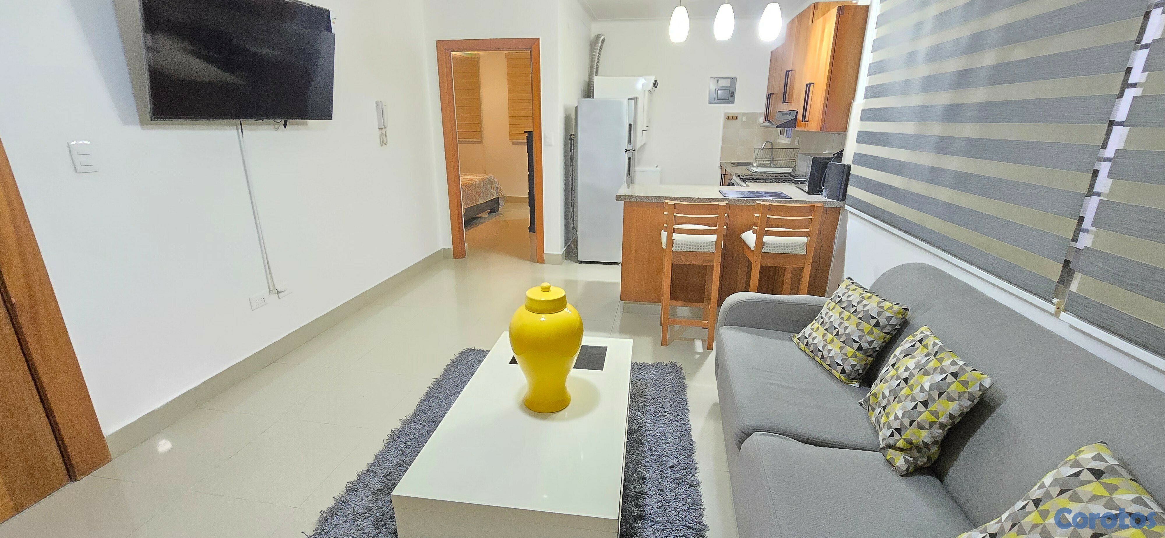 apartamentos - estudio amueblado 1er piso ennla española santiago  6