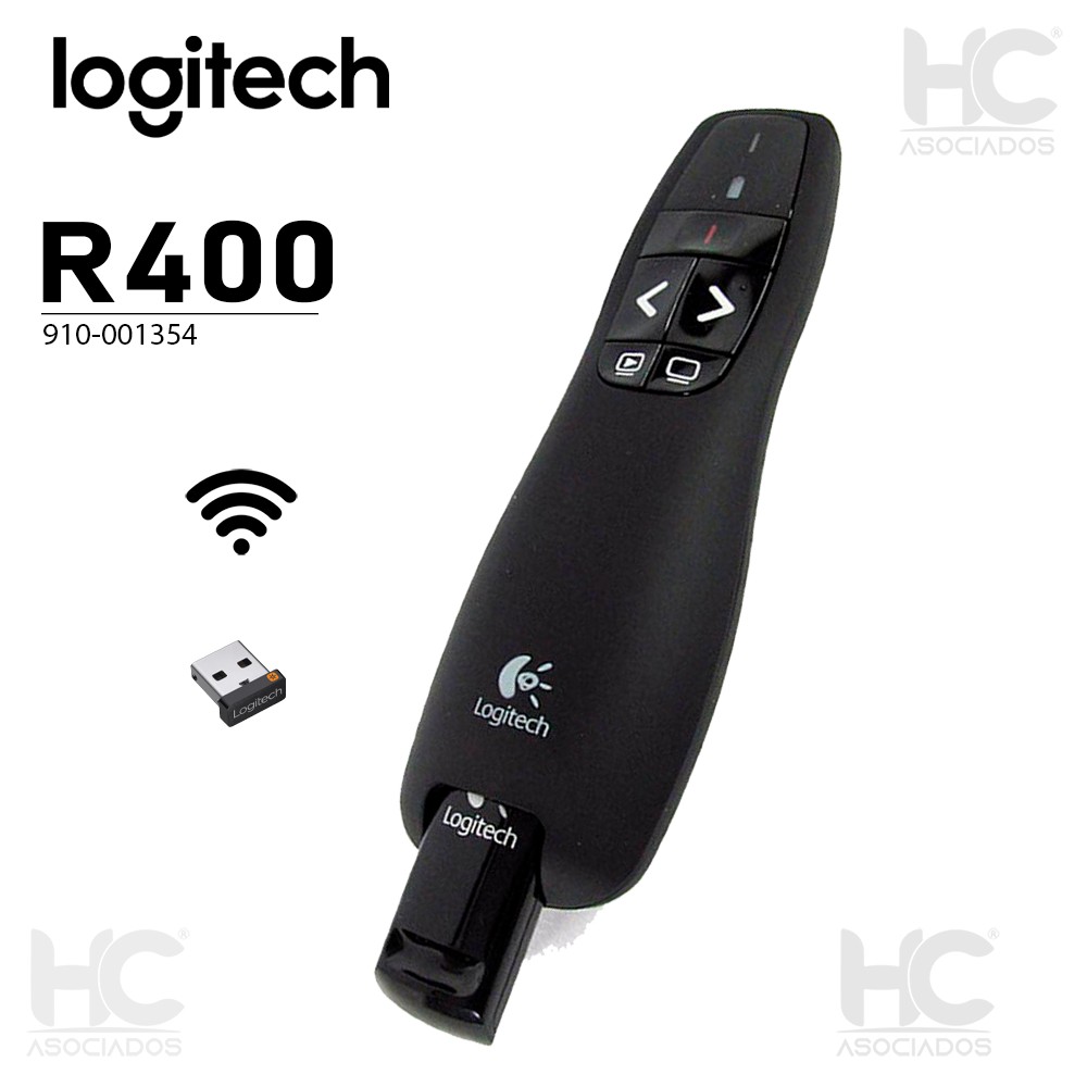 computadoras y laptops - CONTROL LOGITECH PRESENTADOR R400 2.4GHZ WIRELESS USB- PUNTERO LASER - PLUG-AND- 1