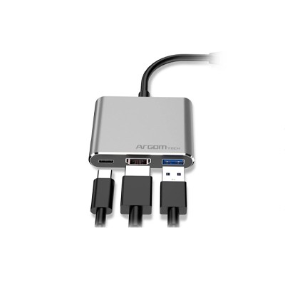 computadoras y laptops - HUB USB ARGOM TYPE C , 3 EN 1, USB TYPE-C, 1X HDMI 4K, 1X USB 3.0, PLATEADO. 2