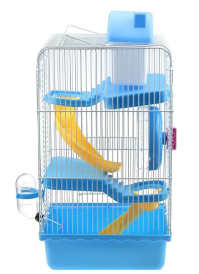 animales y mascotas - Hamster Cage Casa de mascotas pequeñas portátiles jaula 2