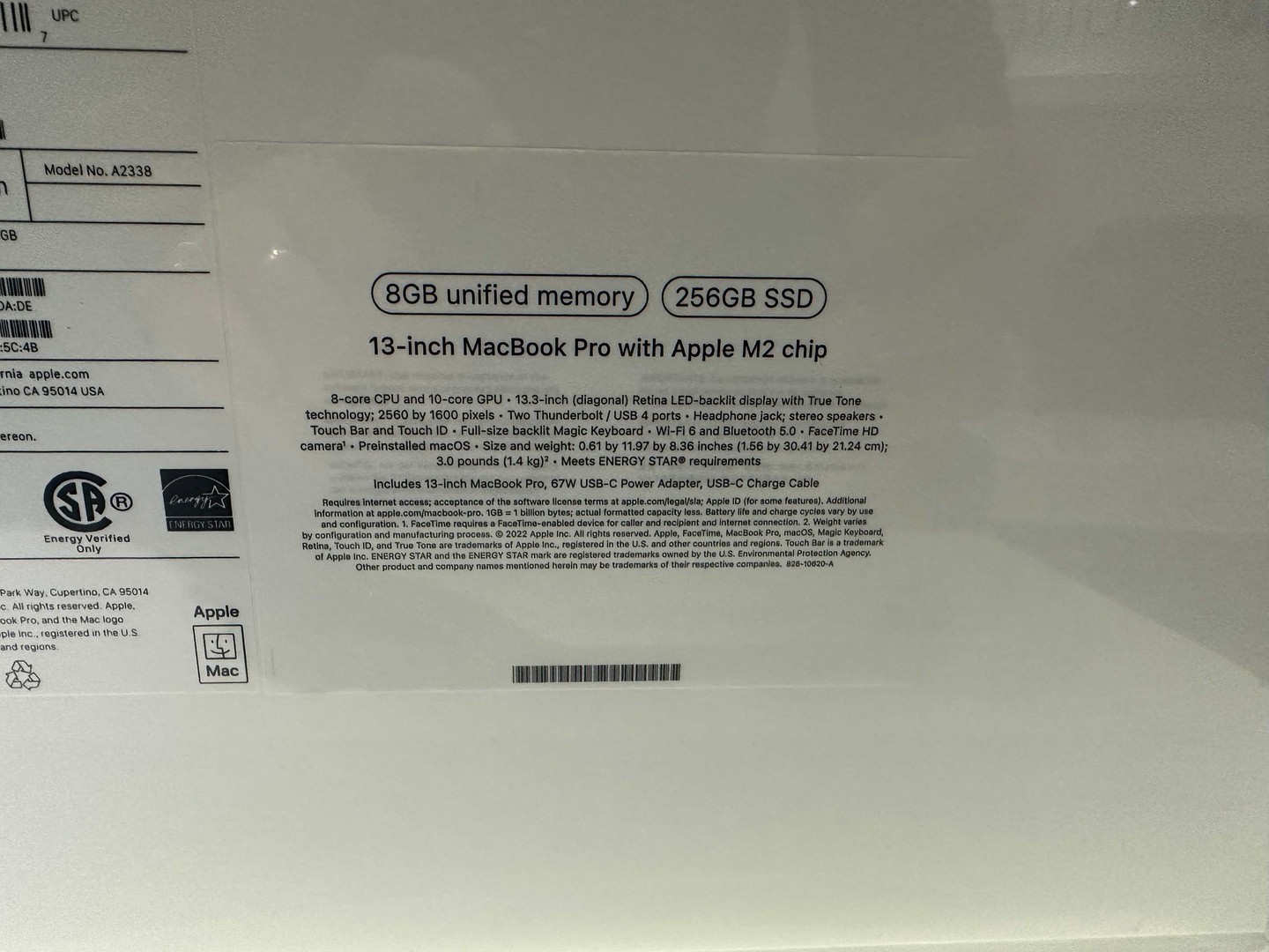 computadoras y laptops - MacBook Pro 13-inch 2022 M2 Apple Chip / 256GB 8GB Ram Nueva $ 72,500 NEG 2