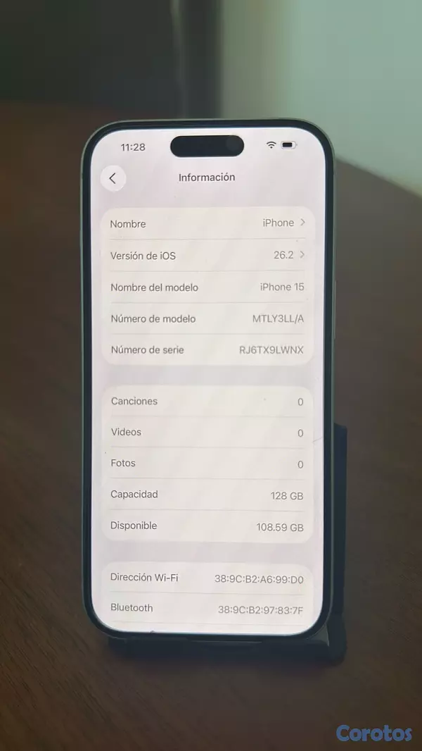 celulares y tabletas - iPhone 15 Normal 128 GB 5