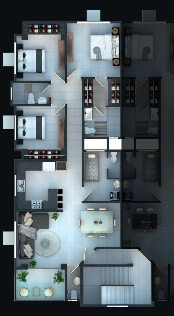 apartamentos - Apartamento en Los Jardines Del Sur, Cómodo y acogedor de tres habitaciones 1