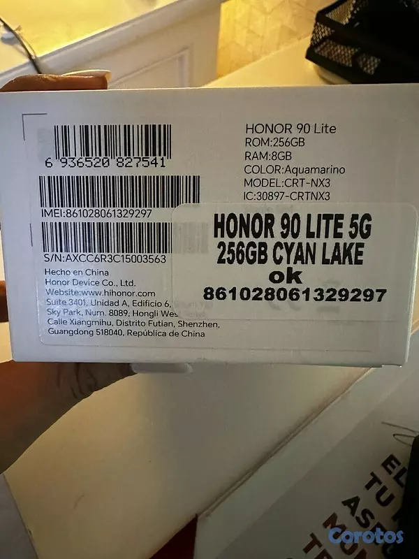 celulares y tabletas - Casi de regalo... Nuevo Celular Honor 90 lite de 256 GB 2