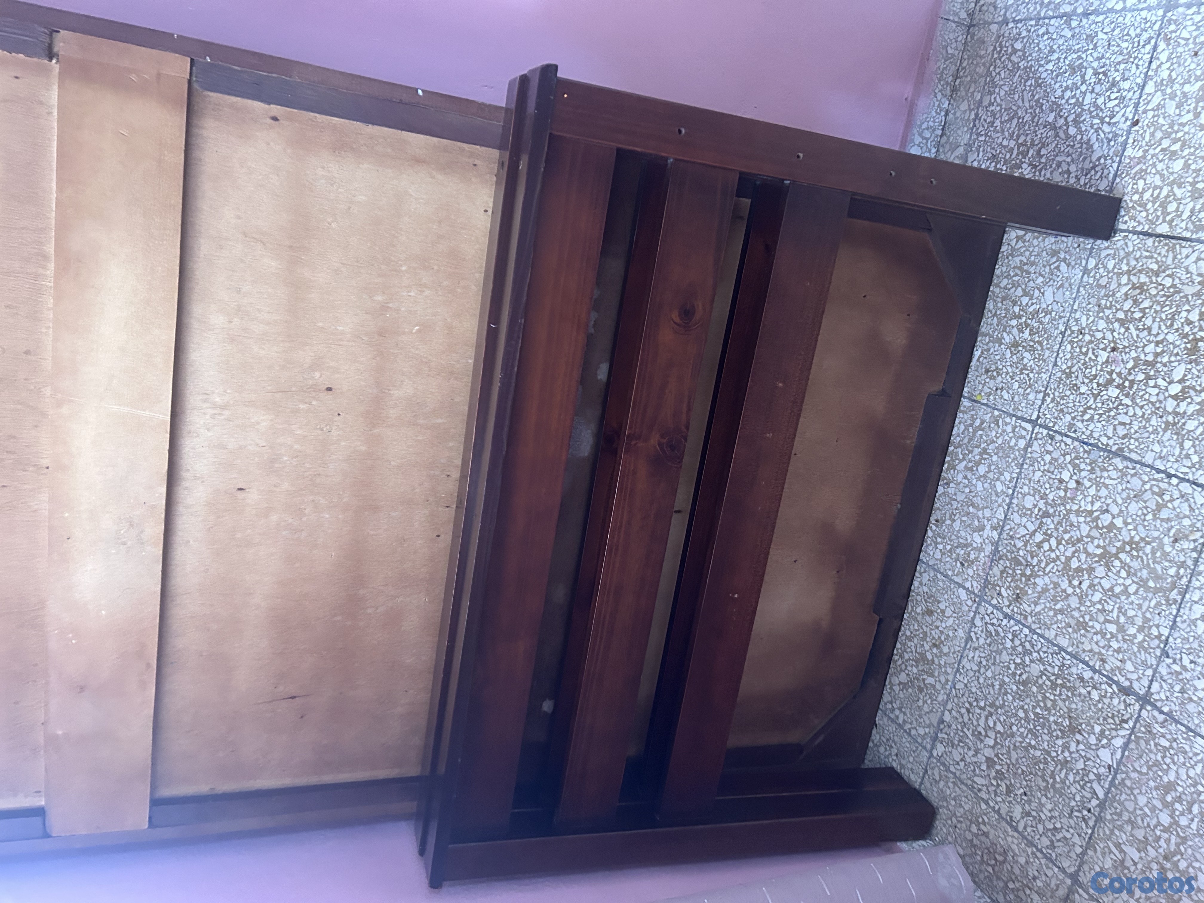 muebles y colchones - Base de Cama de en Caoba Twin 2