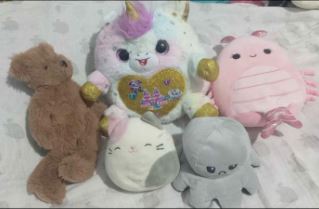 juguetes - 5 peluches por 600 pesos 
