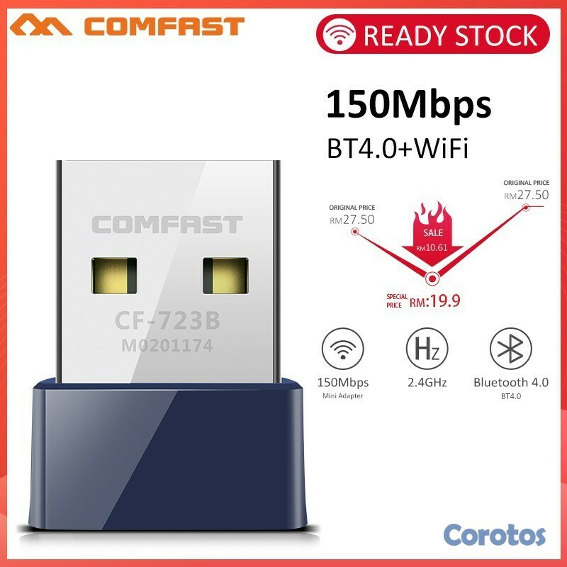 computadoras y laptops - ADAPTADOR COMFAST Bluetooth 4.0 + y  USB, WIFI 150Mbps  2
