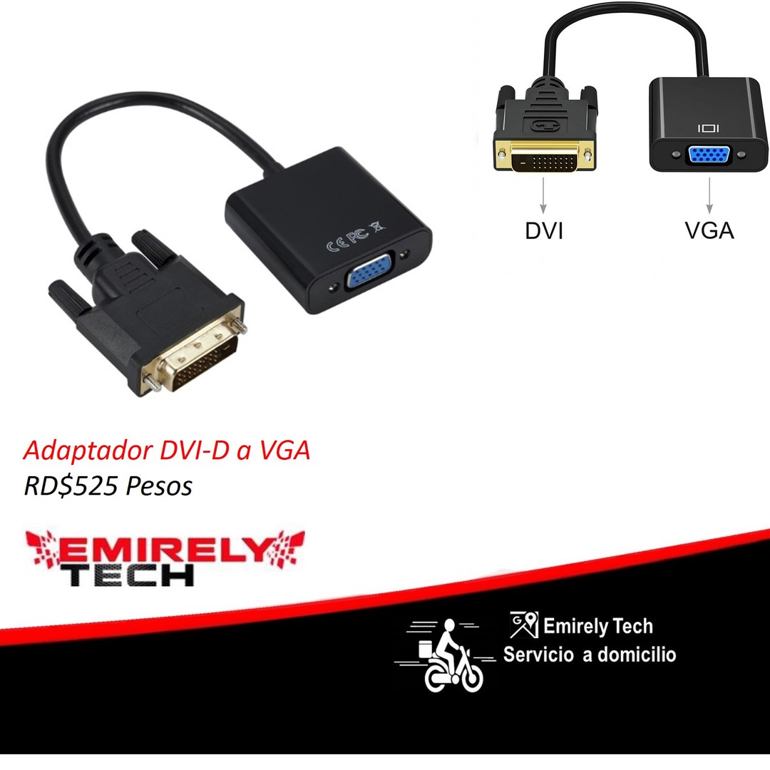 computadoras y laptops - Adaptador DVI-D a VGA
