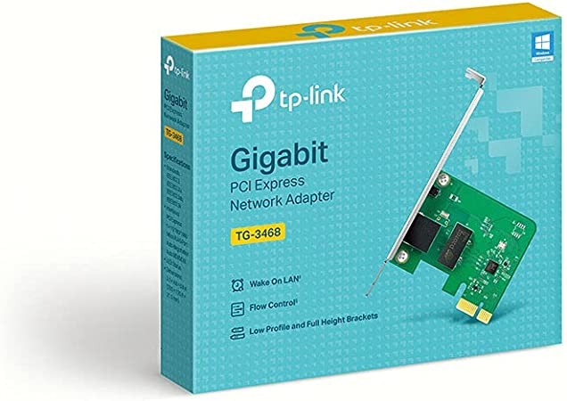 computadoras y laptops - TARJETA DE RED PCI-E GIGABIT ETHERNET TP-LINK TG-3468. WAKE-ON-LAN, LOW PROFILE